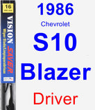 Driver Wiper Blade for 1986 Chevrolet S10 Blazer - Vision Saver