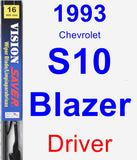 Driver Wiper Blade for 1993 Chevrolet S10 Blazer - Vision Saver