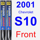 Front Wiper Blade Pack for 2001 Chevrolet S10 - Vision Saver