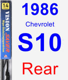 Rear Wiper Blade for 1986 Chevrolet S10 - Vision Saver