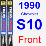 Front Wiper Blade Pack for 1990 Chevrolet S10 - Vision Saver
