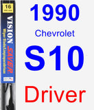 Driver Wiper Blade for 1990 Chevrolet S10 - Vision Saver