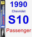 Passenger Wiper Blade for 1990 Chevrolet S10 - Vision Saver