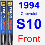 Front Wiper Blade Pack for 1994 Chevrolet S10 - Vision Saver