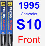 Front Wiper Blade Pack for 1995 Chevrolet S10 - Vision Saver