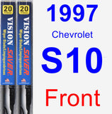 Front Wiper Blade Pack for 1997 Chevrolet S10 - Vision Saver