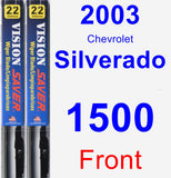 Front Wiper Blade Pack for 2003 Chevrolet Silverado 1500 - Vision Saver