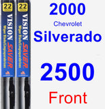 Front Wiper Blade Pack for 2000 Chevrolet Silverado 2500 - Vision Saver