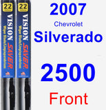 Front Wiper Blade Pack for 2007 Chevrolet Silverado 2500 - Vision Saver