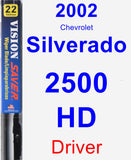 Driver Wiper Blade for 2002 Chevrolet Silverado 2500 HD - Vision Saver