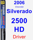 Driver Wiper Blade for 2006 Chevrolet Silverado 2500 HD - Vision Saver