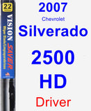 Driver Wiper Blade for 2007 Chevrolet Silverado 2500 HD - Vision Saver