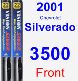 Front Wiper Blade Pack for 2001 Chevrolet Silverado 3500 - Vision Saver