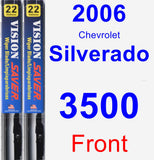 Front Wiper Blade Pack for 2006 Chevrolet Silverado 3500 - Vision Saver