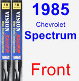 Front Wiper Blade Pack for 1985 Chevrolet Spectrum - Vision Saver