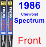 Front Wiper Blade Pack for 1986 Chevrolet Spectrum - Vision Saver