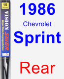 Rear Wiper Blade for 1986 Chevrolet Sprint - Vision Saver