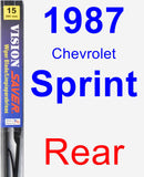 Rear Wiper Blade for 1987 Chevrolet Sprint - Vision Saver