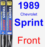 Front Wiper Blade Pack for 1989 Chevrolet Sprint - Vision Saver