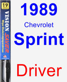 Driver Wiper Blade for 1989 Chevrolet Sprint - Vision Saver
