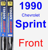 Front Wiper Blade Pack for 1990 Chevrolet Sprint - Vision Saver