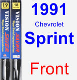 Front Wiper Blade Pack for 1991 Chevrolet Sprint - Vision Saver