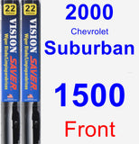 Front Wiper Blade Pack for 2000 Chevrolet Suburban 1500 - Vision Saver