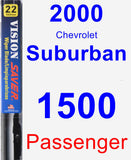 Passenger Wiper Blade for 2000 Chevrolet Suburban 1500 - Vision Saver
