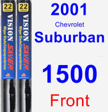 Front Wiper Blade Pack for 2001 Chevrolet Suburban 1500 - Vision Saver