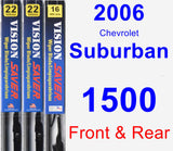 Front & Rear Wiper Blade Pack for 2006 Chevrolet Suburban 1500 - Vision Saver