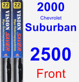 Front Wiper Blade Pack for 2000 Chevrolet Suburban 2500 - Vision Saver