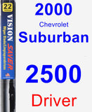 Driver Wiper Blade for 2000 Chevrolet Suburban 2500 - Vision Saver