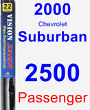 Passenger Wiper Blade for 2000 Chevrolet Suburban 2500 - Vision Saver