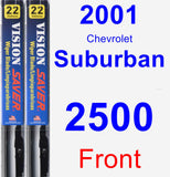 Front Wiper Blade Pack for 2001 Chevrolet Suburban 2500 - Vision Saver