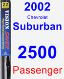Passenger Wiper Blade for 2002 Chevrolet Suburban 2500 - Vision Saver