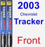 Front Wiper Blade Pack for 2003 Chevrolet Tracker - Vision Saver