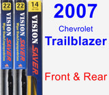 Front & Rear Wiper Blade Pack for 2007 Chevrolet Trailblazer - Vision Saver