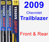 Front & Rear Wiper Blade Pack for 2009 Chevrolet Trailblazer - Vision Saver