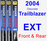 Front & Rear Wiper Blade Pack for 2004 Chevrolet Trailblazer EXT - Vision Saver
