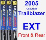 Front & Rear Wiper Blade Pack for 2005 Chevrolet Trailblazer EXT - Vision Saver