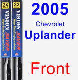 Front Wiper Blade Pack for 2005 Chevrolet Uplander - Vision Saver