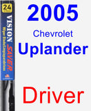 Driver Wiper Blade for 2005 Chevrolet Uplander - Vision Saver