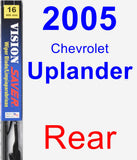 Rear Wiper Blade for 2005 Chevrolet Uplander - Vision Saver