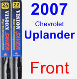 Front Wiper Blade Pack for 2007 Chevrolet Uplander - Vision Saver