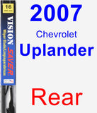 Rear Wiper Blade for 2007 Chevrolet Uplander - Vision Saver