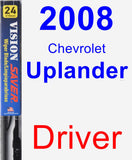 Driver Wiper Blade for 2008 Chevrolet Uplander - Vision Saver