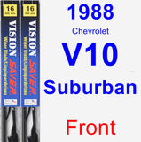 Front Wiper Blade Pack for 1988 Chevrolet V10 Suburban - Vision Saver