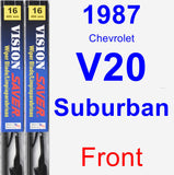 Front Wiper Blade Pack for 1987 Chevrolet V20 Suburban - Vision Saver