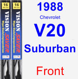 Front Wiper Blade Pack for 1988 Chevrolet V20 Suburban - Vision Saver