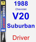 Driver Wiper Blade for 1988 Chevrolet V20 Suburban - Vision Saver